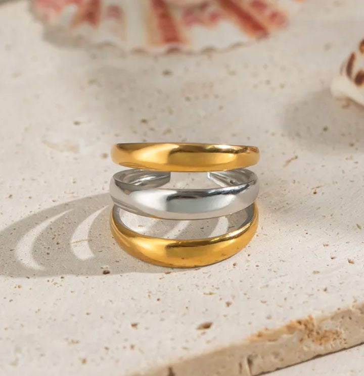 Bague Géométrique Ajustable en Acier Inoxydable