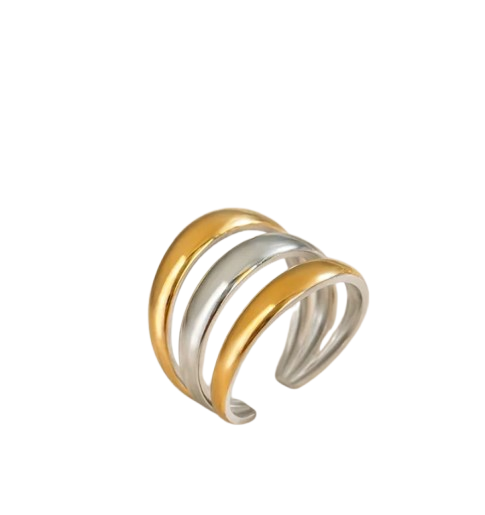 Bague Géométrique Ajustable en Acier Inoxydable