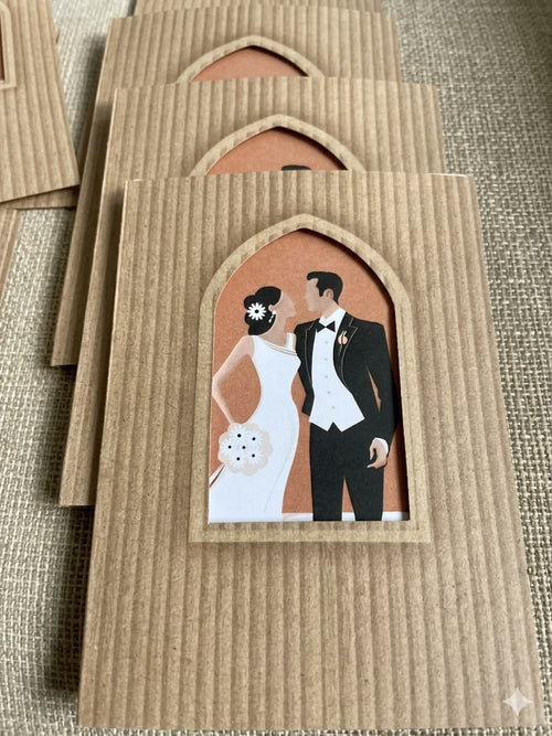 25 Faire-part Mariage Champêtre / Kraft - Neufs